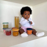 Coffret de 4 portions repas en verre - BEABA - Sunrise Color mix - 250 ml