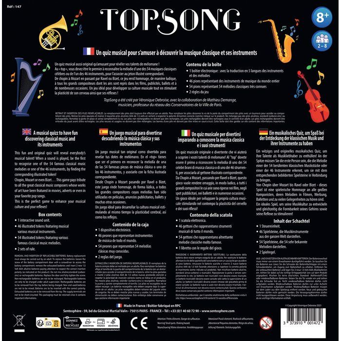 Eveil sensoriel - SENTOSPHERE - Topsong - Reconnaître les grands airs de musique classique - 46 instruments de musique - Des 8 ans