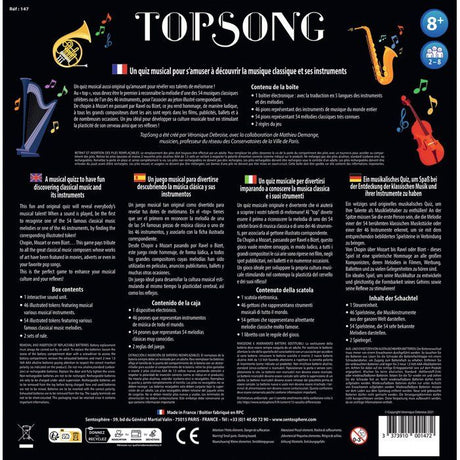 Eveil sensoriel - SENTOSPHERE - Topsong - Reconnaître les grands airs de musique classique - 46 instruments de musique - Des 8 ans