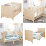 Lit bébé évolutif - 70 x 140 cm - ROBA - EASY SLEEP - Bois naturel