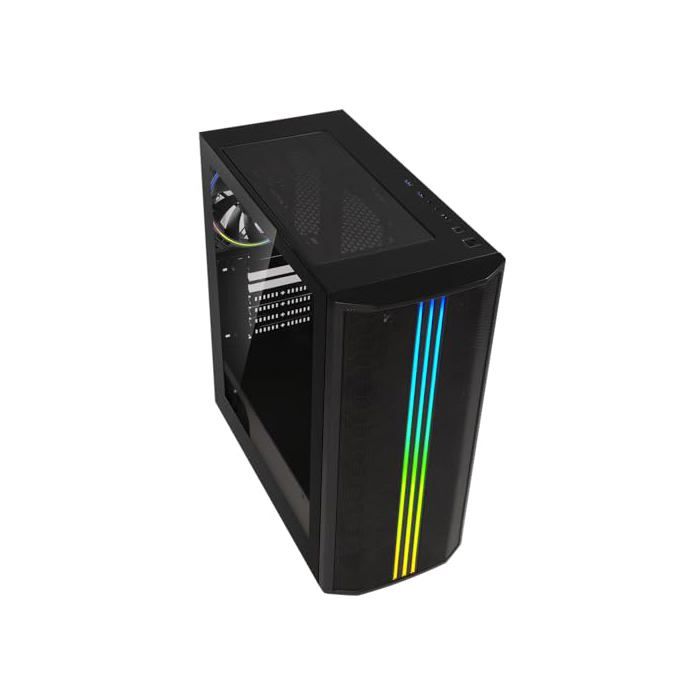 Boîtier Semitower - Bitfenix - Saber Mesh RGB - Noir - 4 baies internes - Refroidissement par air