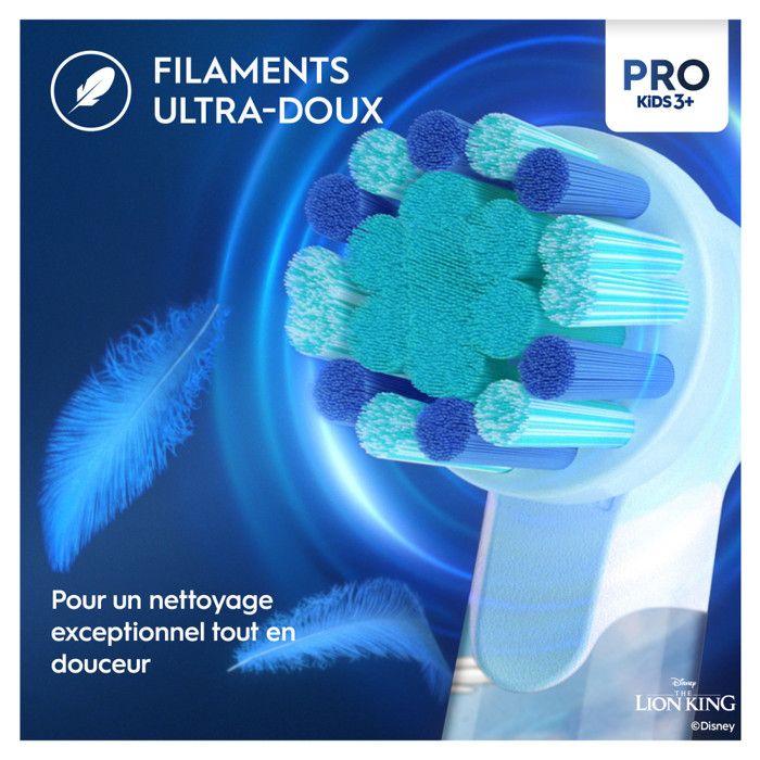 Brosse a dents électrique - Oral-B - Vitality Pro 103 - Disney Le Roi Lion - 2 modes - Pour enfants de 3 ans et plus