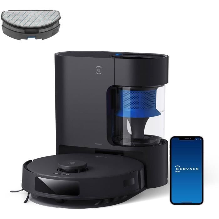 ECOVACS Aspirateur Robot DEEBOT N20 Pro Plus, Robot Aspirateur Laveur 8000Pa avec vidange Automatique poussire, Batterie 300 Min