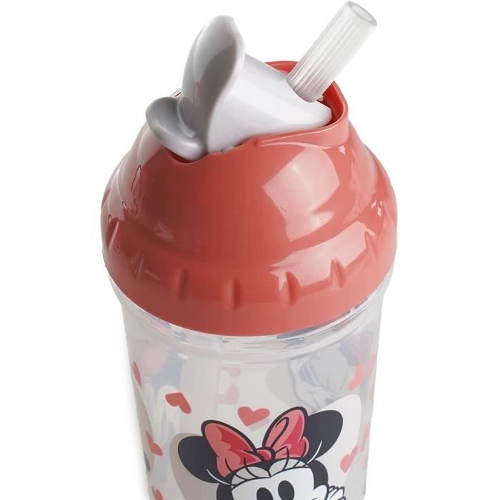 Tasse a paille - THERMOBABY - 295 ml - Anti-fuites - Clip - Minnie