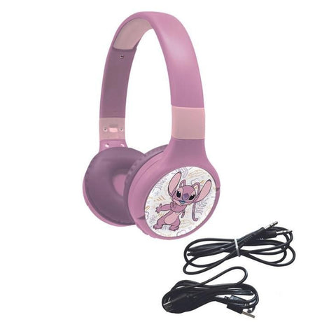 LEXIBOOK - Casque 2 en 1 Bluetooth et Filaire confortable et pliable pour enfants avec limitation de son – Angel