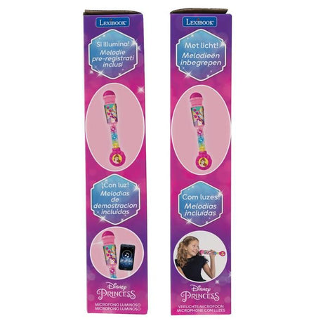 Microphone Princesse Disney avec tube lumineux et enceinte