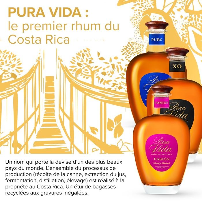 PURA VIDA - XO - Rhum Vieux - 40,0% Vol. - 70 cl