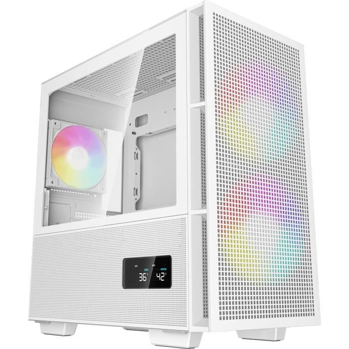 Boitier PC - DEEPCOOL - CH360 Digital - Sans alimentation - Mini tour - Format M-ATX - Blanc
