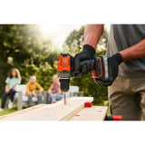 Perceuse visseuse sans fil 18V + 2 batteries 2Ah + chargeur - BLACK&DECKER - BCD382D2XK-QW - Avec mallette de transport