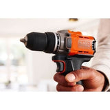 Perceuse visseuse sans fil 18V + 2 batteries 2Ah + chargeur - BLACK&DECKER - BCD382D2XK-QW - Avec mallette de transport