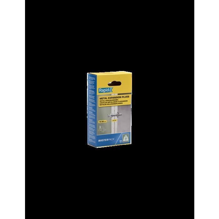 Chevilles a Expansion - RAPID - Métal pour Cloison Plâtre 16-26mm - Lot 50 - Charge Max 25 kg - (5001561)