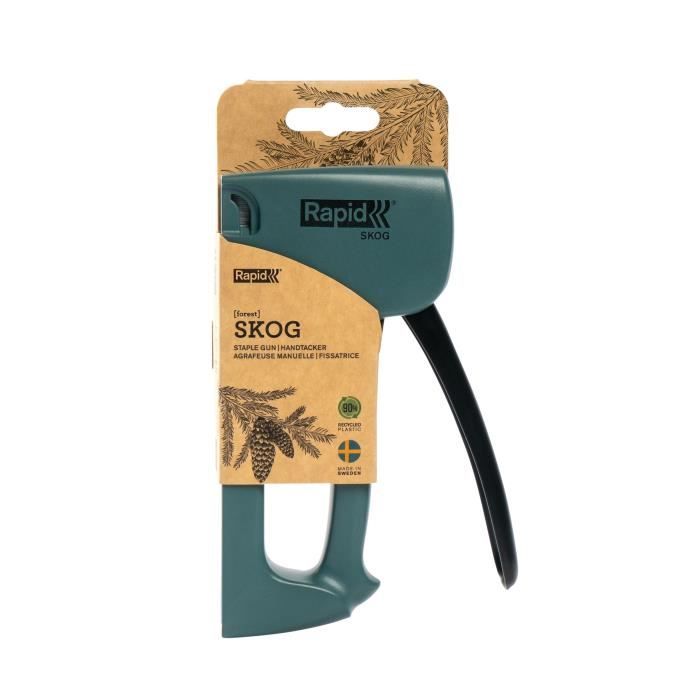 Agrafeuse manuelle éco-responsable Spirit of Sweden - RAPID - R53 - Pour agrafes n°53/4-10mm - Skog (Vert Foret) - (5001614)