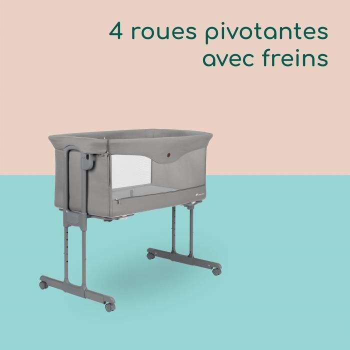 Berceau bébé et Cododo 2 en 1 Amara, De la naissance a 6 mois, Tinted Gray
