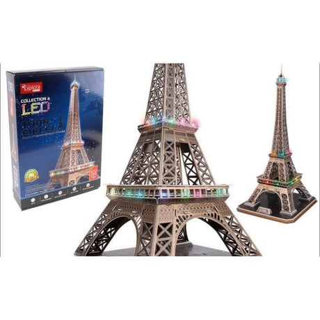 Maquette 3D - EXPLORA - Tour Eiffel - Lumineuse LED - 84 pieces - a monter soi-meme
