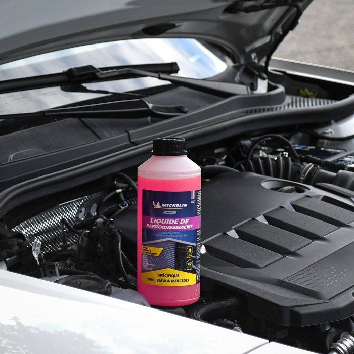 Liquide de refroidissement- MICHELIN - Rose - Adapté aux normes VAG BMW MERCEDES - 1L