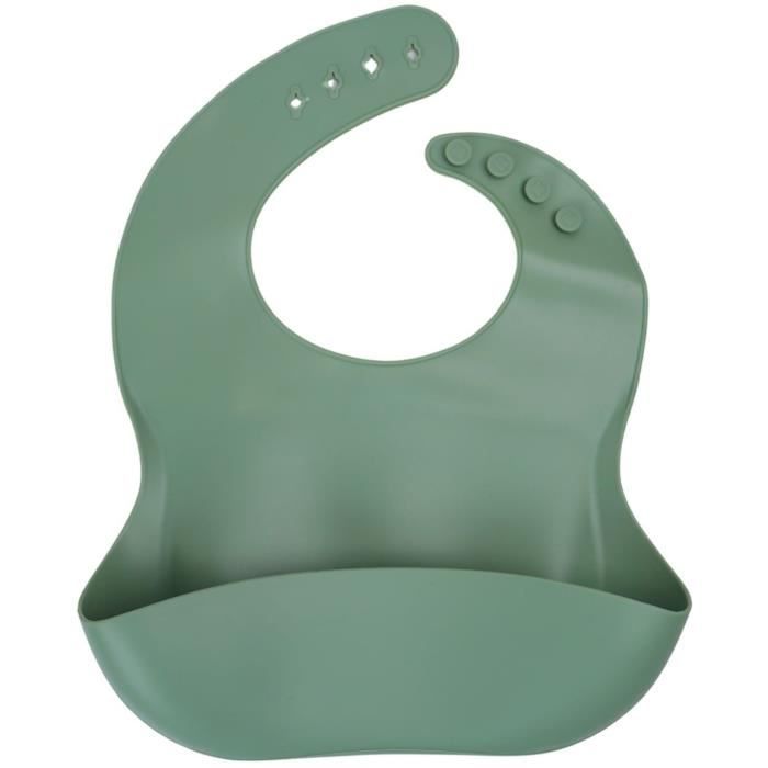 Pack Repas - THERMOBABY - Silicone - Vert Cactus - Assiette, bol, bavoir et cuilleres