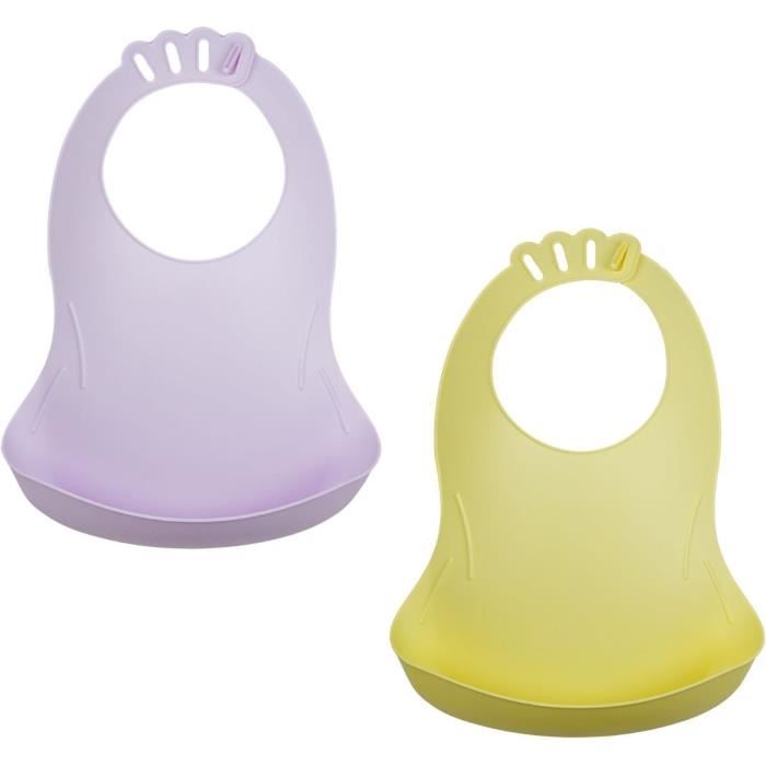 SET OF 2 BIBOU LILAC BIBS - LEMON