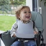 Lot de 2 bavoirs - THERMOBABY - BIBOU - Vert Céladon et Gris Charme - Ajustables et étanches