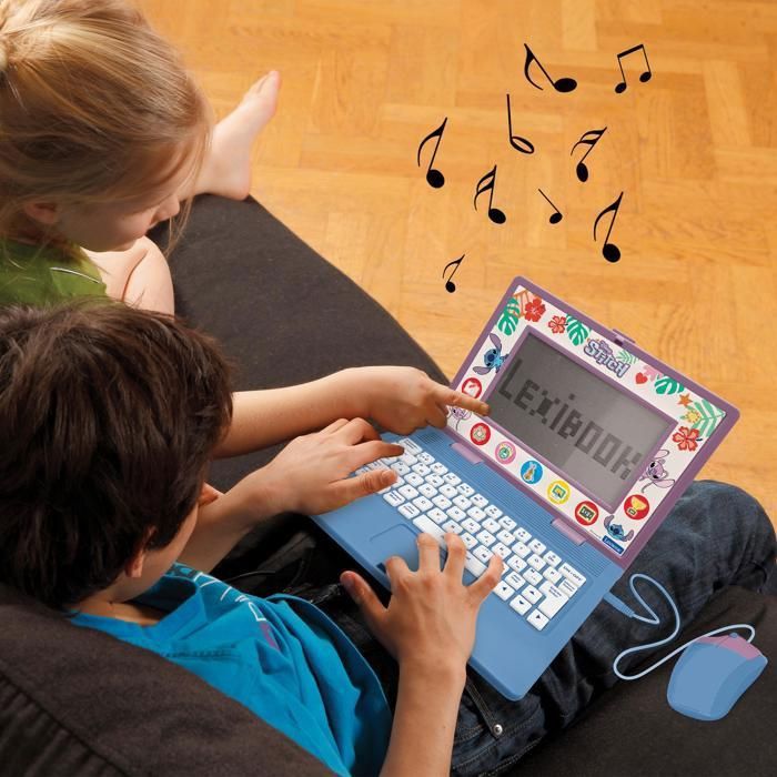 Ordinateur éducatif - LEXIBOOK - Stitch - 170 activités - Bilingue EN/FR - 7 catégories éducatives