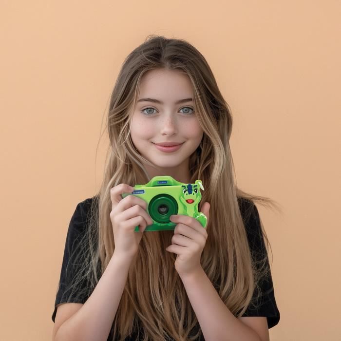 LEXIBOOK - Appareil photo pour enfant avec protection - 4 en 1 -Dino - Carte mémoire incluse