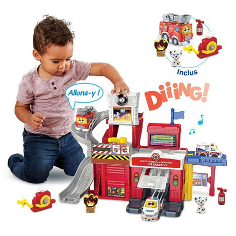 Jouet interactif - Vtech - TUT TUT Bolides Tour de Sauvetage Caserne - 18 mois et plus - Rouge - 22 pieces
