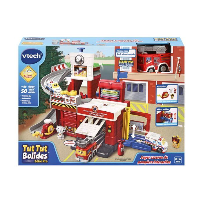 Jouet interactif - Vtech - TUT TUT Bolides Tour de Sauvetage Caserne - 18 mois et plus - Rouge - 22 pièces