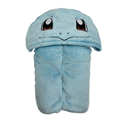 Plaid polaire a capuche 3D - POKEMON - Carapuce - 120 x 150 cm - Doux et coloré