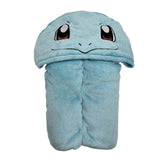 Plaid polaire a capuche 3D - POKEMON - Carapuce - 120 x 150 cm - Doux et coloré