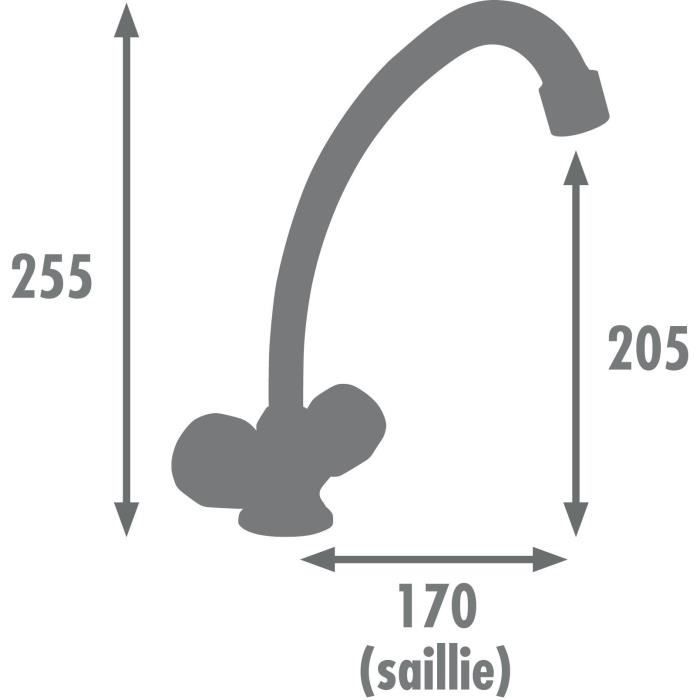 Mélangeur évier - Chromé - EDOUARD ROUSSEAU - Konfort