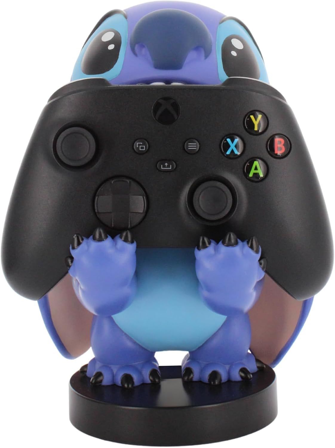 Figurine Disney Stitch Sourire - EXQUISITE GAMING - Cable Guys - Support écouteurs, smartphone ou petit accessoire - 20 cm