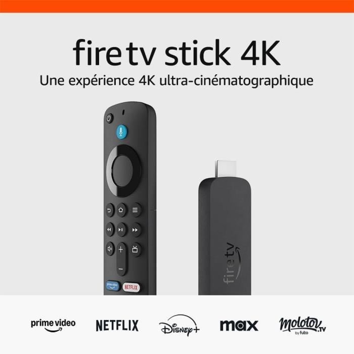 Fire TV Stick 4K - AMAZON - Wifi 6 - 4K Ultra HD - Dolby Vision - HDR10+