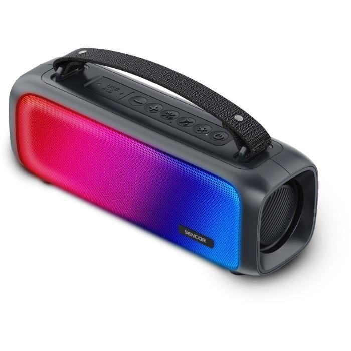 Enceinte Bluetooth portable - SENCOR - SSS 3000 Kids Light Speaker - 16 W - 2 haut-parleurs - IPX4 - Noir