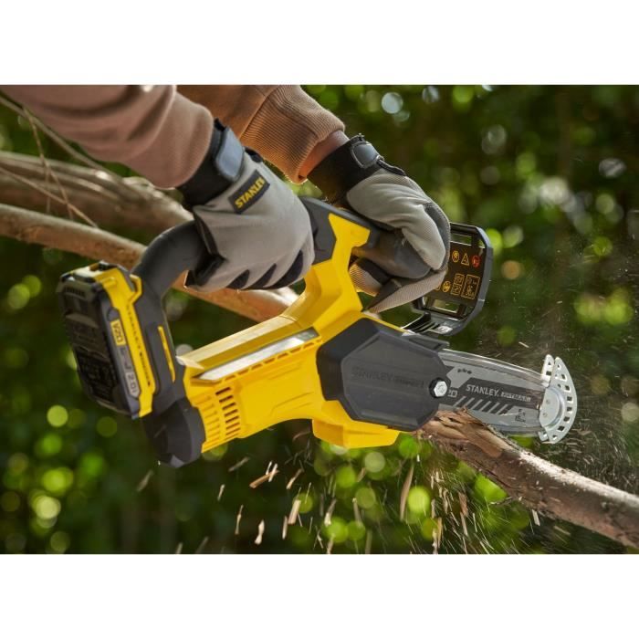Scie d'élagage sans fil - Stanley Fatmax - SFMCPS415B-XJ - 18V - chaîne 15cm - Sans batterie