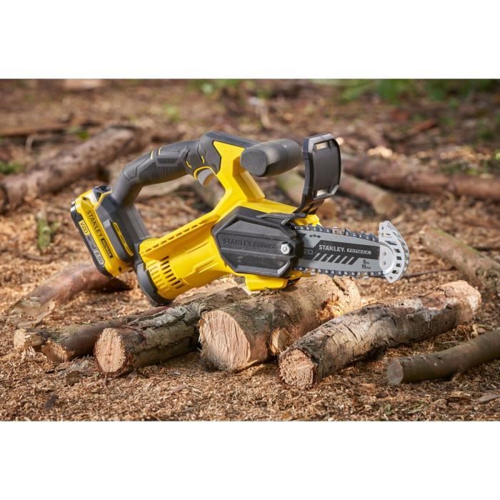 Scie d'élagage sans fil - Stanley Fatmax - SFMCPS415B-XJ - 18V - chaîne 15cm - Sans batterie