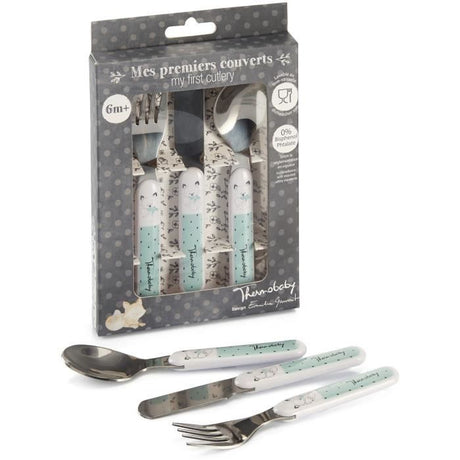 Pack repas - THERMOBABY - Inox - Gobelet, Bol, Assiette creuse, Set de couverts