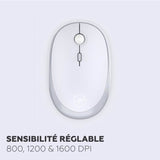 Clavier et souris sans fil - Mobility Lab - Modele ergonomique - 2.4Ghz - Capteur optique - Noir