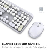 Clavier et souris sans fil - Mobility Lab - Modele ergonomique - 2.4Ghz - Capteur optique - Noir