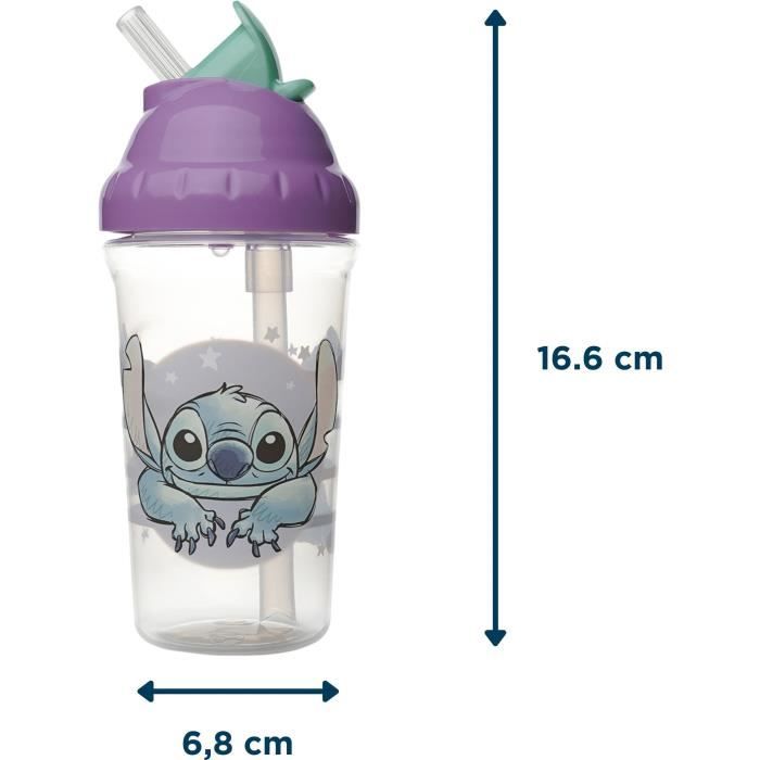 Tasse a paille - THERMOBABY - 295 ml - Anti-fuites - Lilo & Stitch