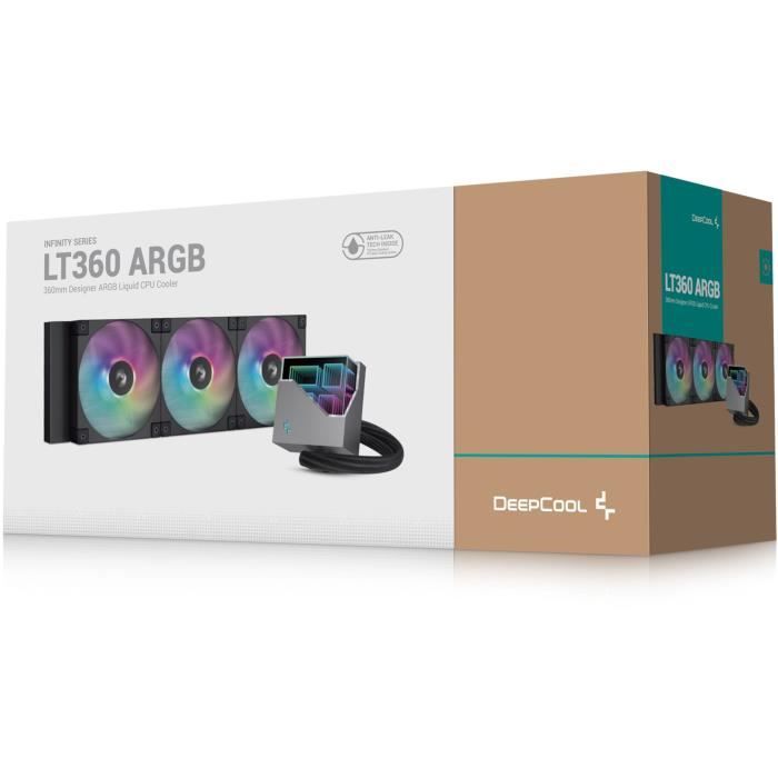 Watercooling AIO - DEEPCOOL LT360 ARGB - Ventilateurs 3x 120 mm ARGB - Noir