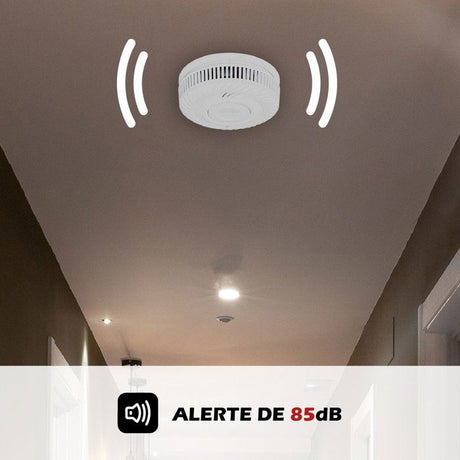 Détecteur de fumée - KYF - Wifi - CE - Pile 10 ans scellée
