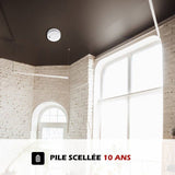 Détecteur de fumée - KYF - Wifi - CE - Pile 10 ans scellée