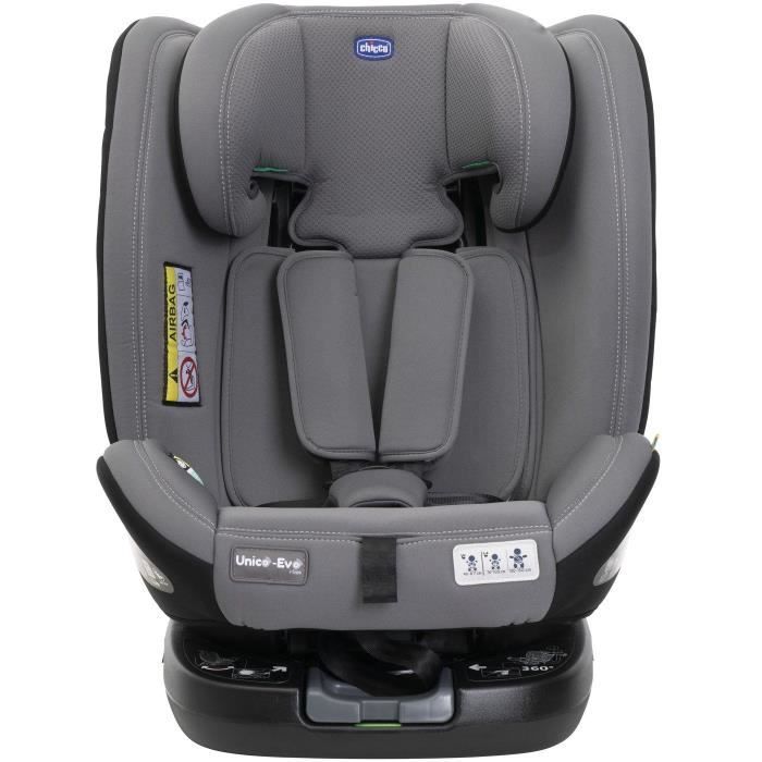 Siege-auto - CHICCO - UNICO EVO - Groupe 0/1/2/3 - I-Size - Inclinable - Réducteur - Grey Black