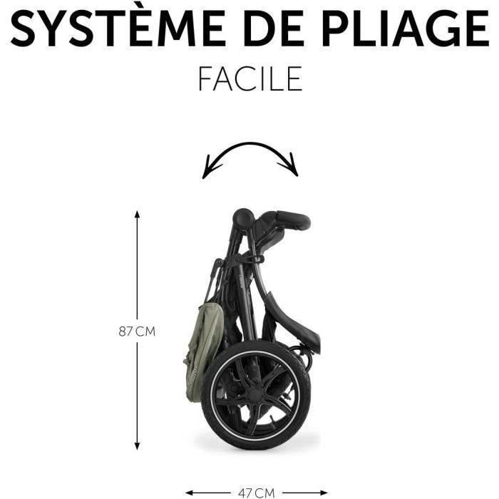 HAUCK - Poussette tout terrain - RUNNER 2 - 3 roues - Pliage a 1 main - Mickey