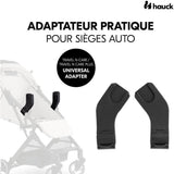 Adaptateurs universels cosy - HAUCK - Pour poussette TRAVEL N CARE / PLUS - Noir