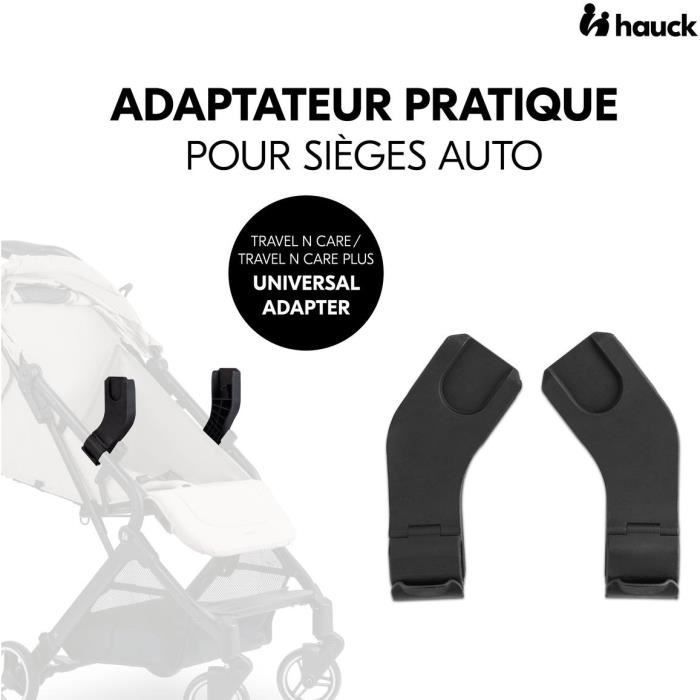 Adaptateurs universels cosy - HAUCK - Pour poussette TRAVEL N CARE / PLUS - Noir