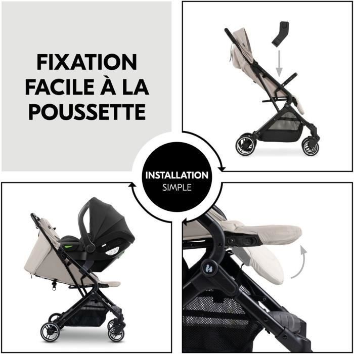 Adaptateurs universels cosy - HAUCK - Pour poussette TRAVEL N CARE / PLUS - Noir