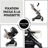 Adaptateurs universels cosy - HAUCK - Pour poussette TRAVEL N CARE / PLUS - Noir