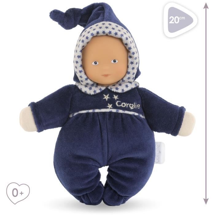 Doudou Babidoux - Corolle - Marine Reves d'Étoiles - Grelot - Senteur Vanille - Étiquette Prénom
