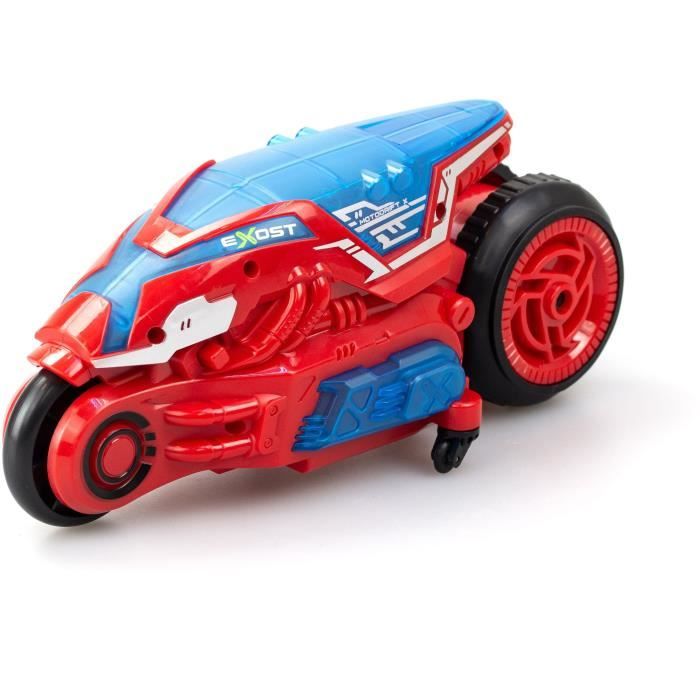 Moto télécommandée - EXOST - MOTODRIFT X LED 24 Ghz - 1:18 - Rouge - 23 cm - Des 5 ans