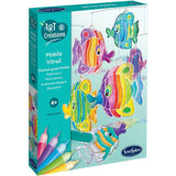 Art & Créations Mobile Vitrail - SENTOSPHERE - Poissons - Activité Créative facile et utile pour décoration - Des 4 ans